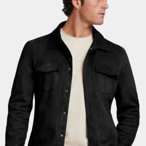 THE PIO FAUX SUEDE OVERSHIRT