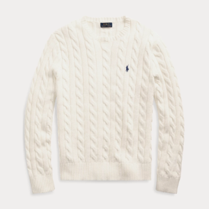 Klassischer RL Baumwollpullover mit Zopfmuster